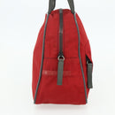 PRADA Sports Hand Bag Nylon Red Silver Auth 176633A-3