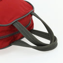 PRADA Sports Hand Bag Nylon Red Silver Auth 176633A-7