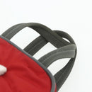 PRADA Sports Hand Bag Nylon Red Silver Auth 176633A-8