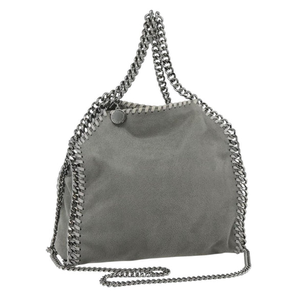 Stella MacCartney Chain Falabella Bag polyester 2way Gray 371223 Auth 176634A
