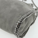 Stella MacCartney Chain Falabella Bag polyester 2way Gray 371223 Auth 176634A-16