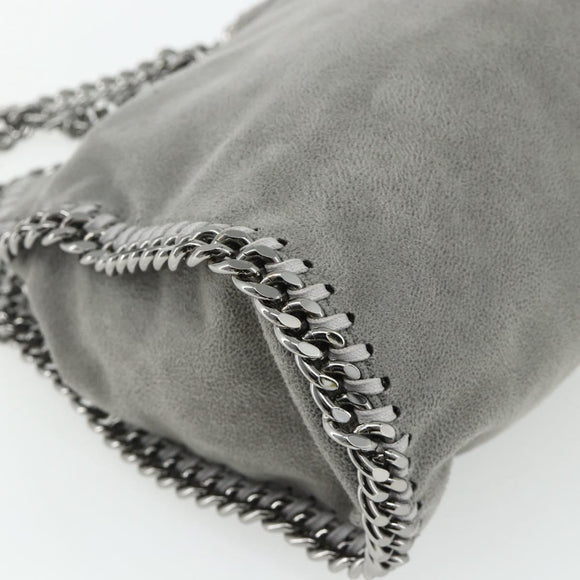Stella MacCartney Chain Falabella Bag polyester 2way Gray 371223 Auth 176634A