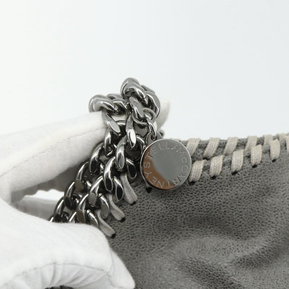 Stella MacCartney Chain Falabella Bag polyester 2way Gray 371223 Auth 176634A