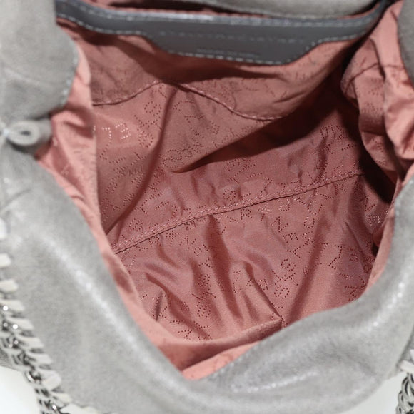 Stella MacCartney Chain Falabella Bag polyester 2way Gray 371223 Auth 176634A