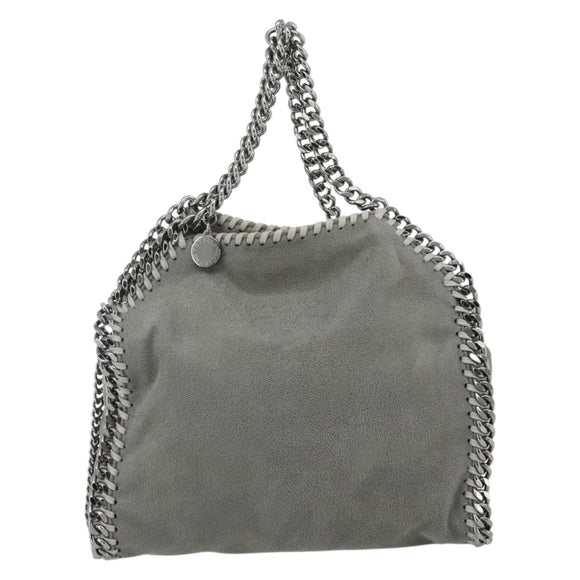 Stella MacCartney Chain Falabella Bag polyester 2way Gray 371223 Auth 176634A