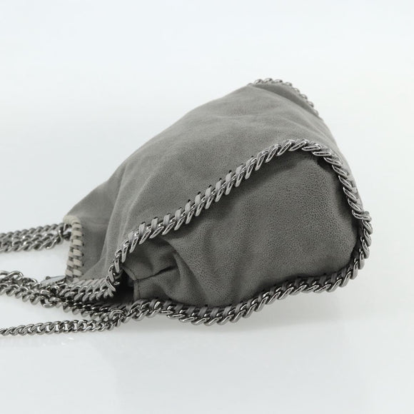Stella MacCartney Chain Falabella Bag polyester 2way Gray 371223 Auth 176634A