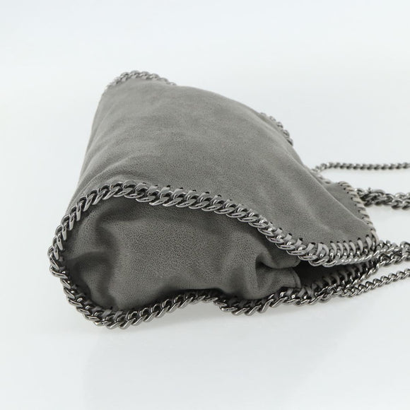 Stella MacCartney Chain Falabella Bag polyester 2way Gray 371223 Auth 176634A