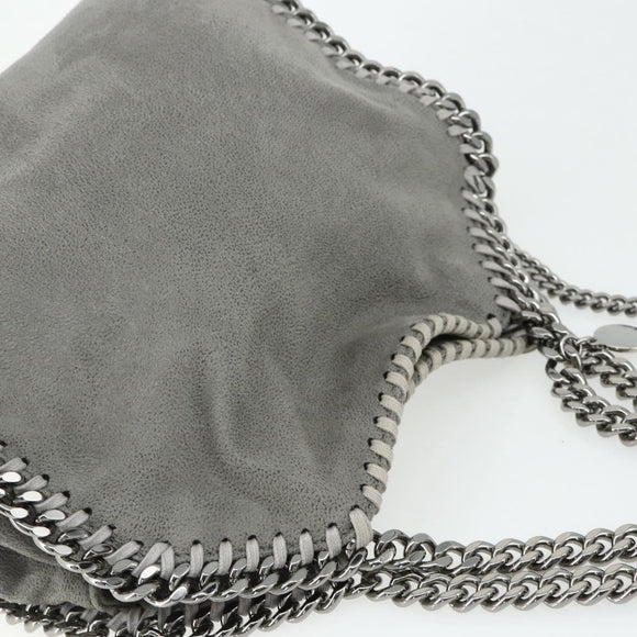 Stella MacCartney Chain Falabella Bag polyester 2way Gray 371223 Auth 176634A