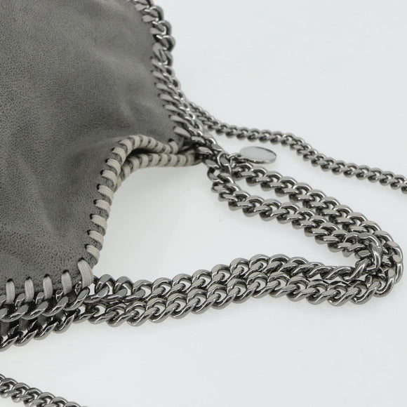 Stella MacCartney Chain Falabella Bag polyester 2way Gray 371223 Auth 176634A