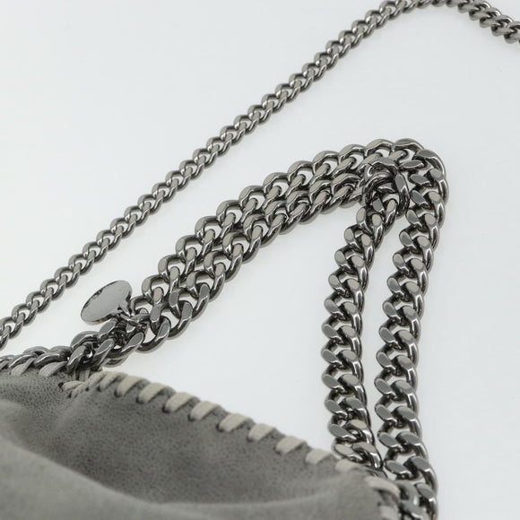 Stella MacCartney Chain Falabella Bag polyester 2way Gray 371223 Auth 176634A