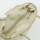 PRADA Tote Bag Nylon Beige Silver Auth 176637-6