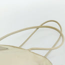 PRADA Tote Bag Nylon Beige Silver Auth 176637-8