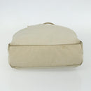 PRADA Tote Bag Nylon Beige Silver Auth 176637-5