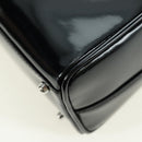 GUCCI Hand Bag Patent leather 2way Black Silver Auth 176640-19