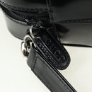GUCCI Hand Bag Patent leather 2way Black Silver Auth 176640-10