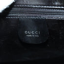 GUCCI Hand Bag Patent leather 2way Black Silver Auth 176640-20