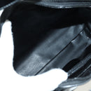 GUCCI Hand Bag Patent leather 2way Black Silver Auth 176640-11