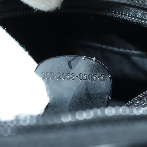 GUCCI Hand Bag Patent leather 2way Black Silver Auth 176640