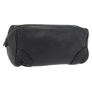 BOTTEGA VENETA Clutch Bag Leather Black Auth 176641-1