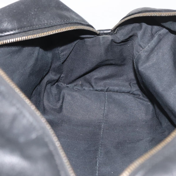 BOTTEGA VENETA Clutch Bag Leather Black Auth 176641