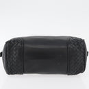 BOTTEGA VENETA Clutch Bag Leather Black Auth 176641-6