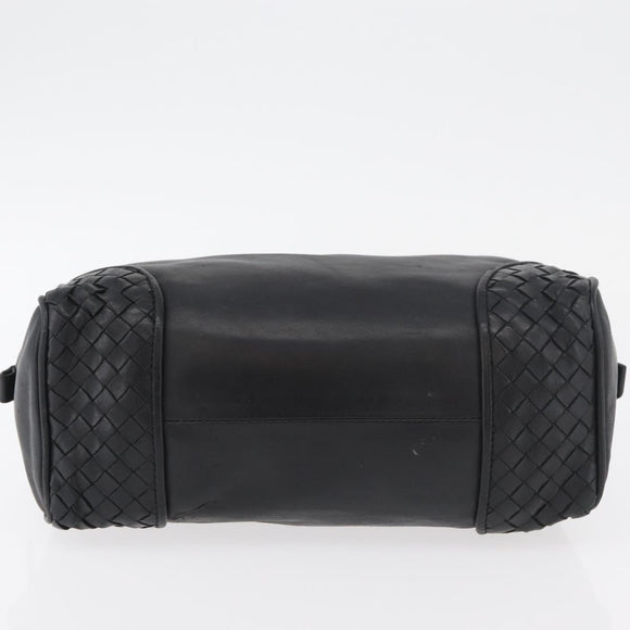 BOTTEGA VENETA Clutch Bag Leather Black Auth 176641
