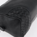 BOTTEGA VENETA Clutch Bag Leather Black Auth 176641-7