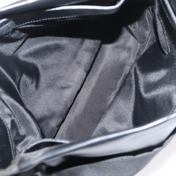 PRADA Shoulder Bag Nylon Black Silver Auth 176642