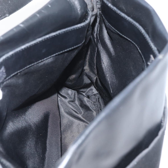 PRADA Shoulder Bag Nylon Black Silver Auth 176642