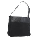 PRADA Shoulder Bag Nylon Black Silver Auth 176642-1