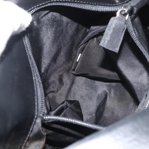 PRADA Shoulder Bag Nylon Black Silver Auth 176642