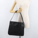 PRADA Shoulder Bag Nylon Black Silver Auth 176642-24