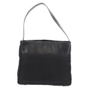 PRADA Shoulder Bag Nylon Black Silver Auth 176642-2