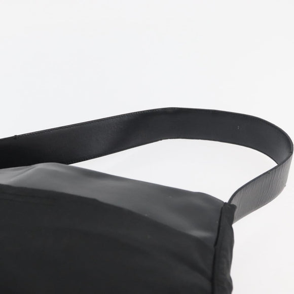PRADA Shoulder Bag Nylon Black Silver Auth 176642