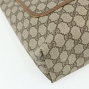 GUCCI GG Supreme Web Sherry Line Tote Bag PVC Beige Red 39 02 003 Auth 176643-14