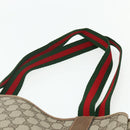 GUCCI GG Supreme Web Sherry Line Tote Bag PVC Beige Red 39 02 003 Auth 176643-8