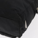PRADA Tote Bag Nylon Black Silver Auth 176645-17