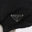 PRADA Tote Bag Nylon Black Silver Auth 176645-18