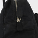 PRADA Tote Bag Nylon Black Silver Auth 176645-19