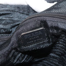 PRADA Tote Bag Nylon Black Silver Auth 176645-20