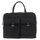 PRADA Tote Bag Nylon Black Silver Auth 176645-13