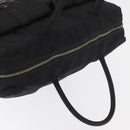 PRADA Tote Bag Nylon Black Silver Auth 176645-6