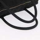 PRADA Tote Bag Nylon Black Silver Auth 176645-7