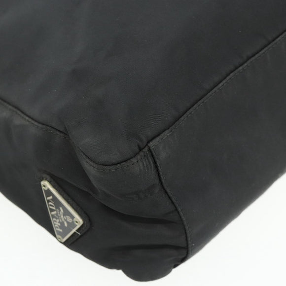 PRADA Tote Bag Nylon Black Auth 176646