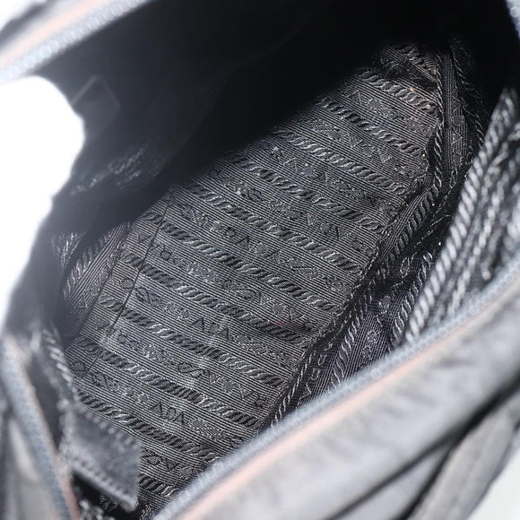 PRADA Tote Bag Nylon Black Auth 176646