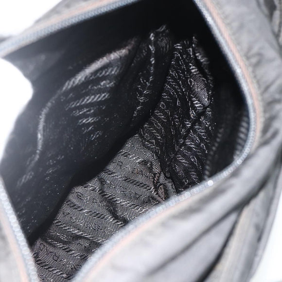 PRADA Tote Bag Nylon Black Auth 176646