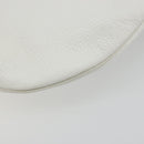 Christian Dior Shoulder Bag Leather White Gold Auth 176650-15