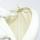 Christian Dior Shoulder Bag Leather White Gold Auth 176650-18