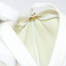 Christian Dior Shoulder Bag Leather White Gold Auth 176650-19