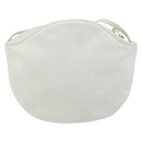 Christian Dior Shoulder Bag Leather White Gold Auth 176650-2